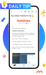 HubShots Daily Tip graphic