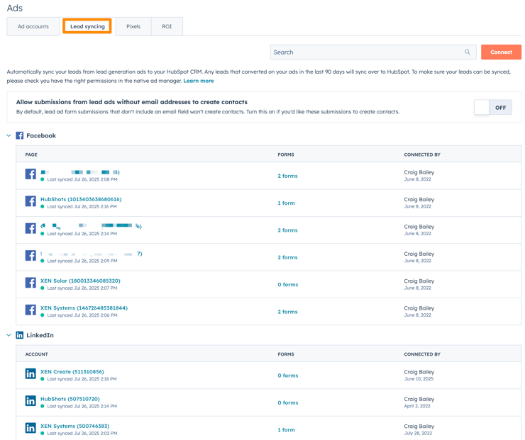 hubspot-settings-ads-lead-syncing-1
