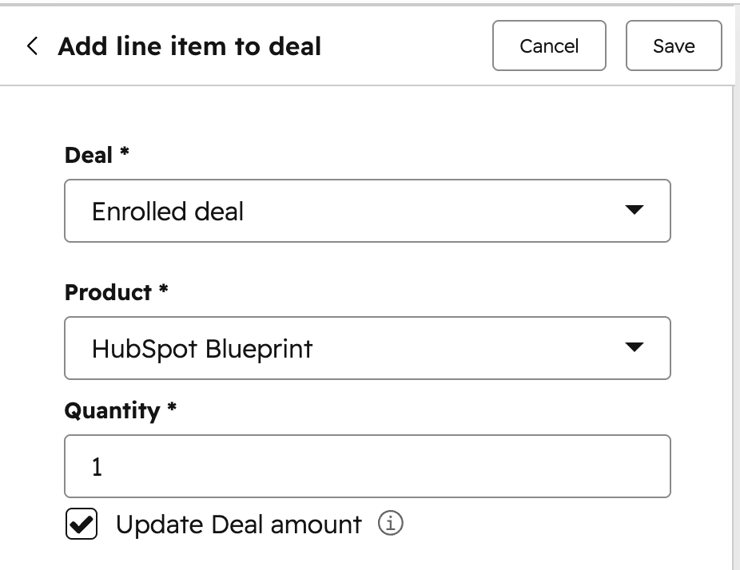 HubSpot deal add line item 2