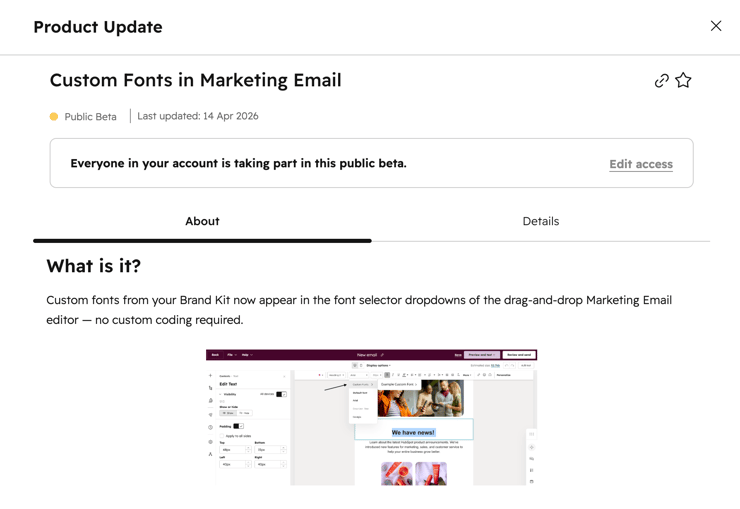 HubSpot Email Custom Font 1