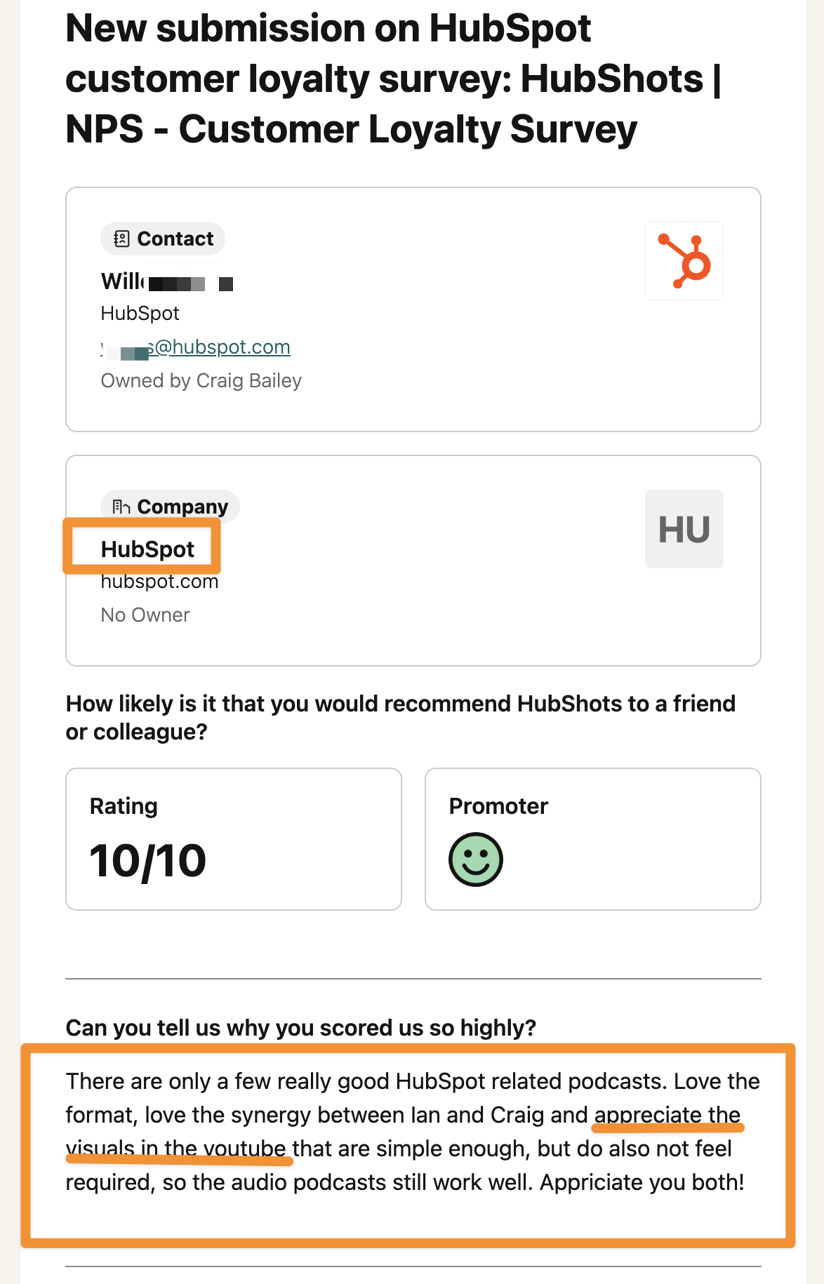 HubShots feedback