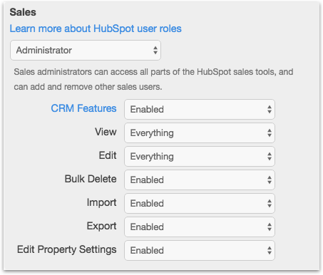 HubSpot CRM User Roles