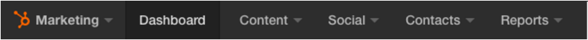 HubSpot menu before