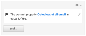 Smart list criteria for who has opted out of email