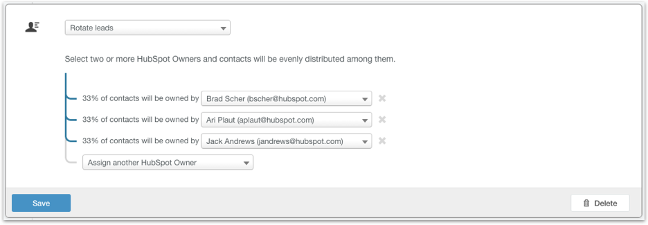 Rotate lead assignment in Workflows