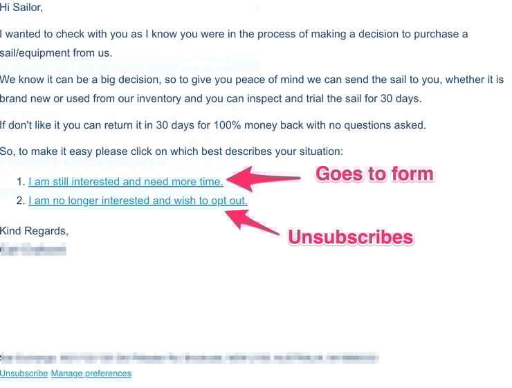sales email