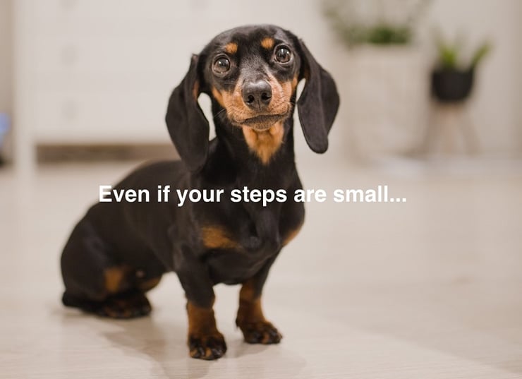 Even if your steps are small