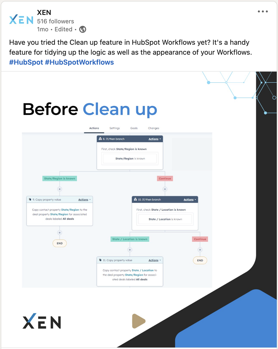 HubSpot Workflow Clean up Feature
