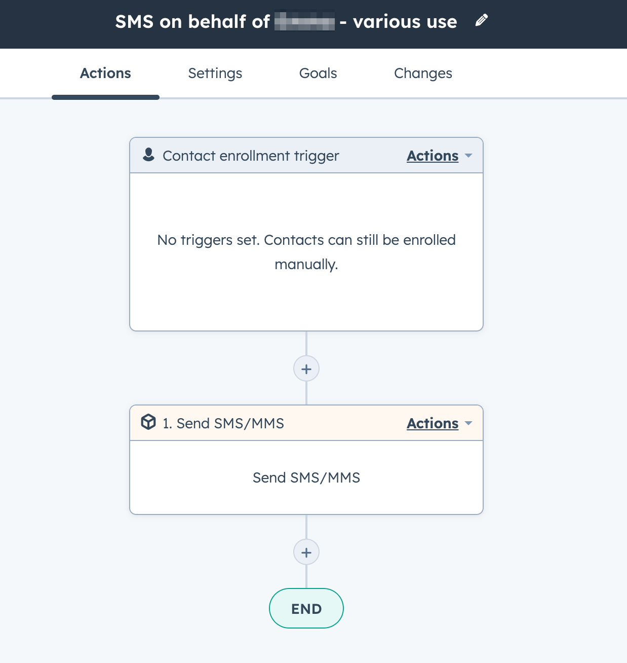 Manually triggering SMS to contacts from a workflow