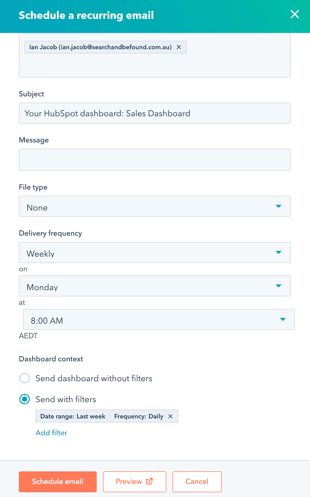 Reports dashboard 8