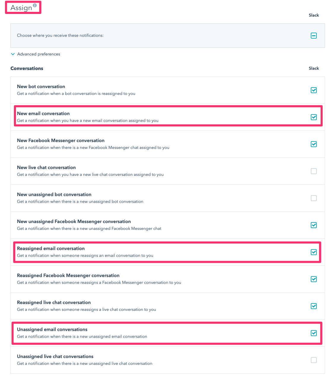 User Preferences   HubSpot 2