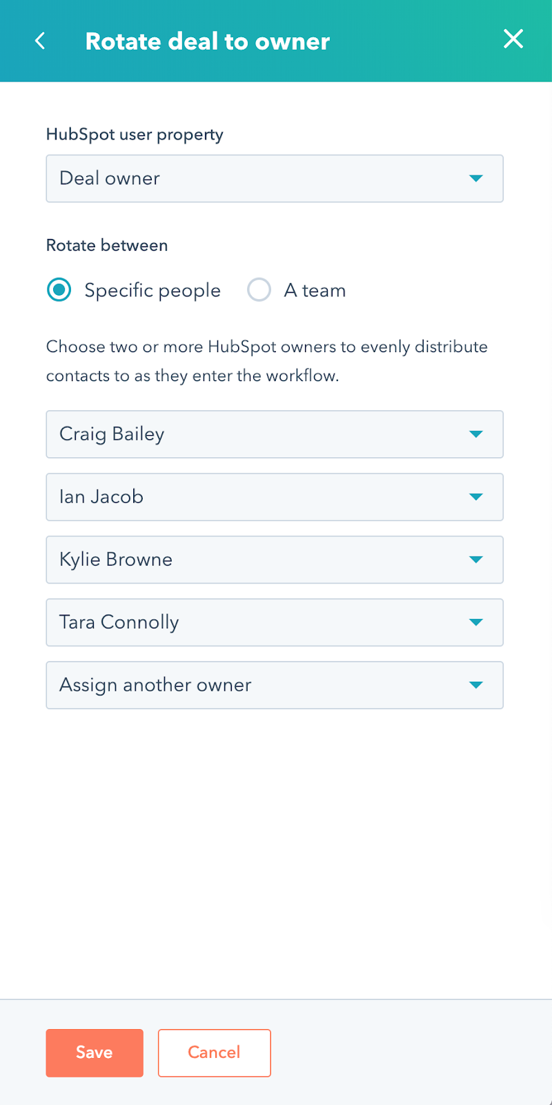 hubspot deal rotate owner
