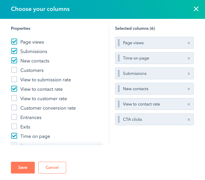 hubspot edit columns