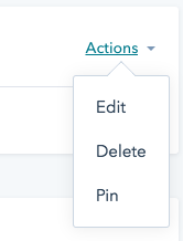 hubspot pin note
