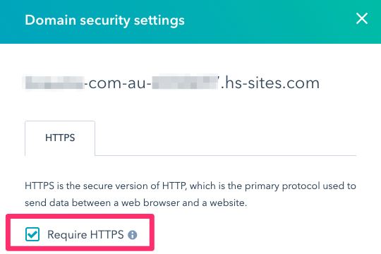 hubspot starter ssl settings