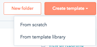 hubspot template from library