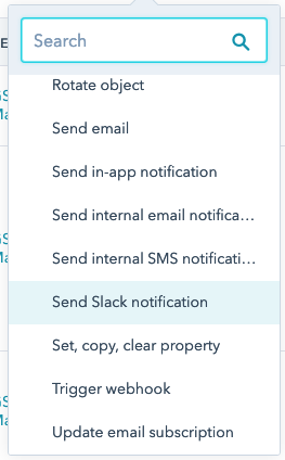 hubspot workflow action type