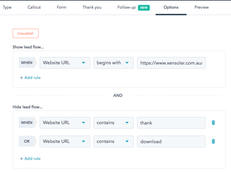 leadflow exclusions